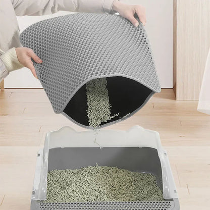 Double Layer Cat Litter Trapping Mat Black